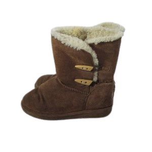 Bearpaw Suede Sherpa Brown Boots Women Size 7